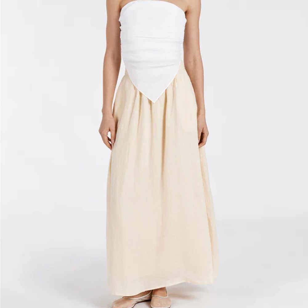 New with Tags - Dissh lemon linen skirt